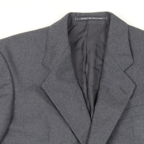 The Label Mens Grey Wool Jacket Suit Jacket Size 40 Regular