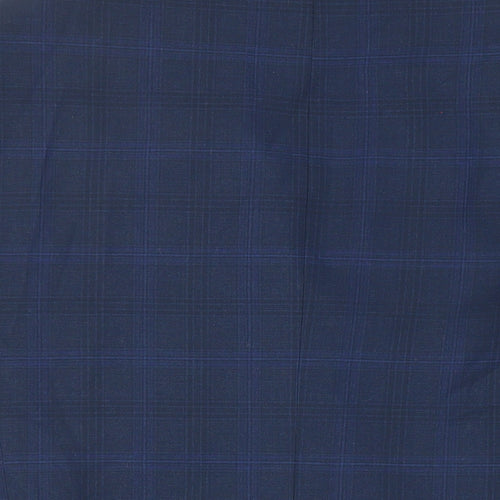 Moss 1851 Mens Blue Plaid Polyester Jacket Suit Jacket Size 44 Regular