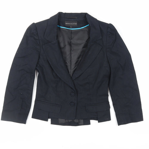 Marks and Spencer Womens Black Jacket Blazer Size 6 Button