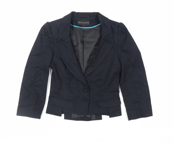 Marks and Spencer Womens Black Jacket Blazer Size 6 Button