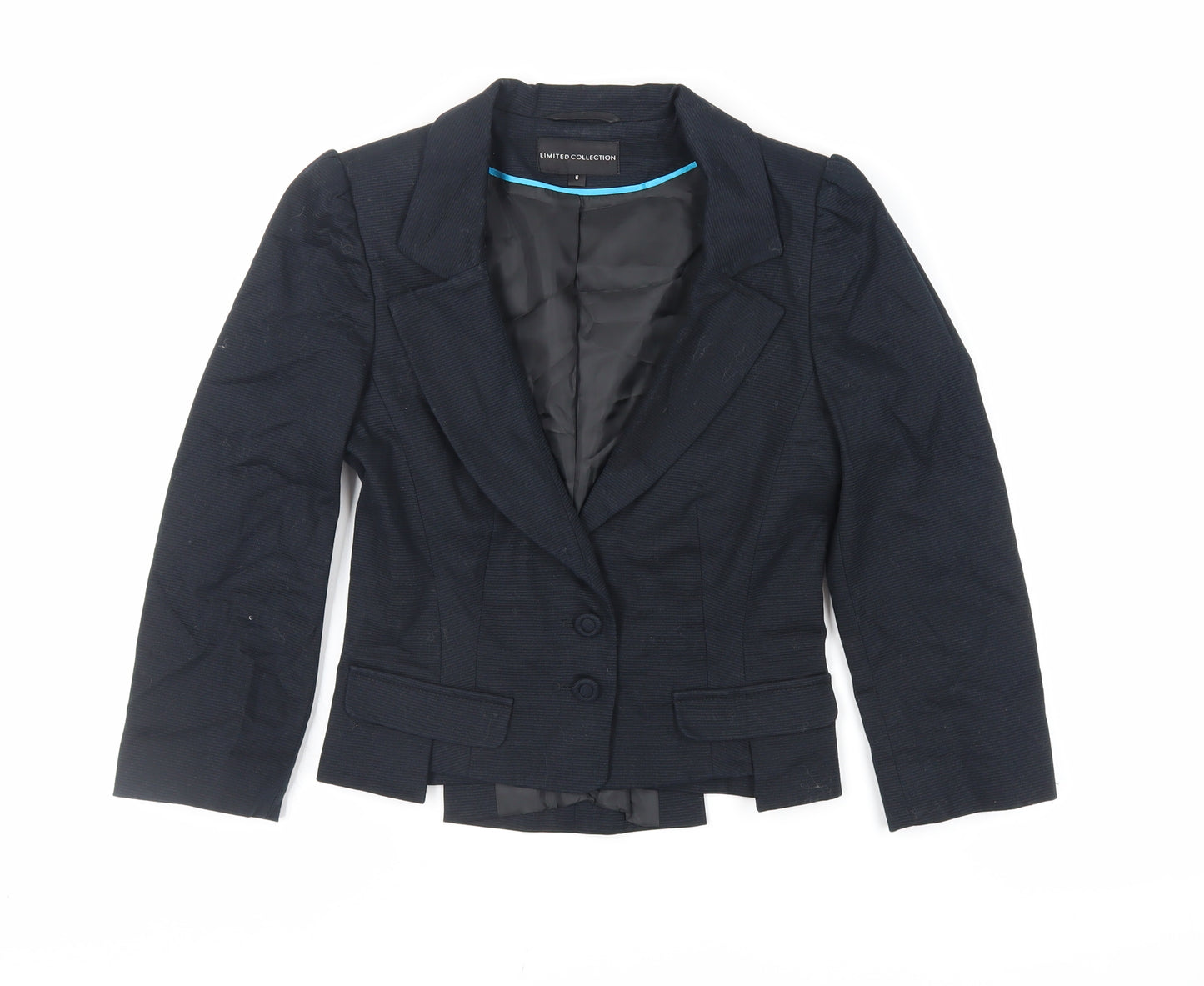 Marks and Spencer Womens Black Jacket Blazer Size 6 Button