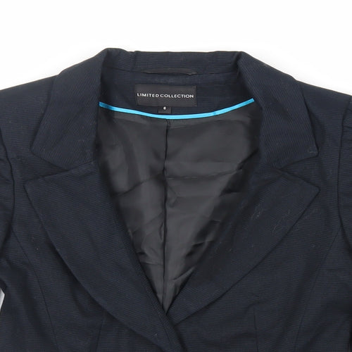 Marks and Spencer Womens Black Jacket Blazer Size 6 Button