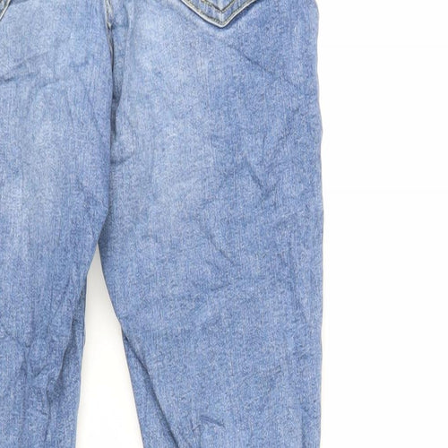 Topshop Womens Blue Cotton Skinny Jeans Size 28 in L30 in Regular Zip