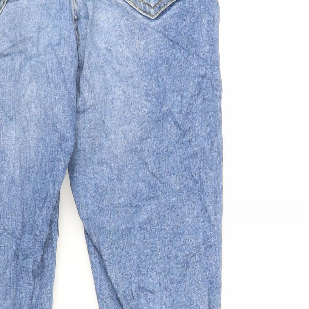 Topshop Womens Blue Cotton Skinny Jeans Size 28 in L30 in Regular Zip