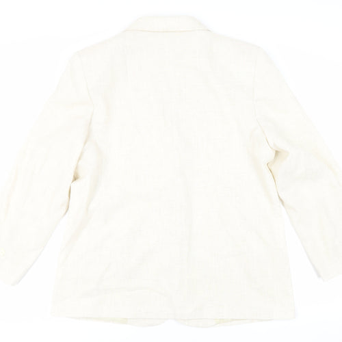 Canda Womens Ivory Jacket Blazer Size 18 Button