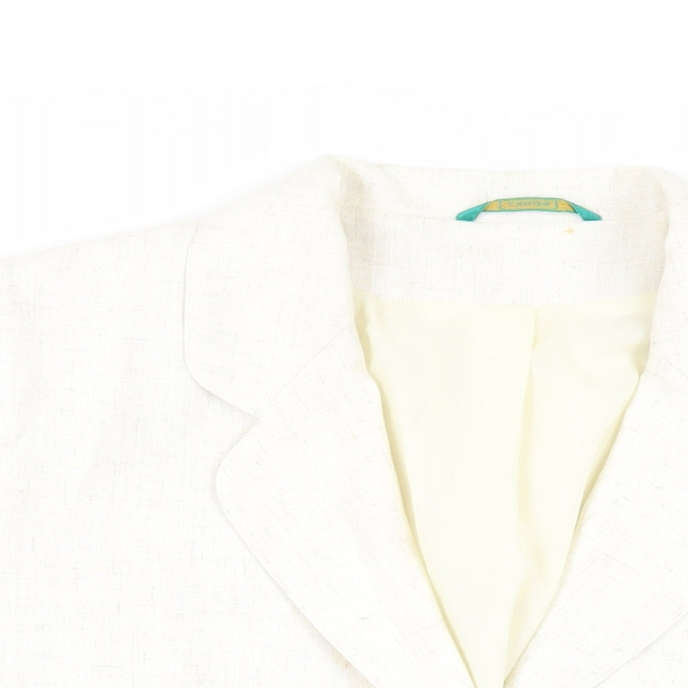 Canda Womens Ivory Jacket Blazer Size 18 Button