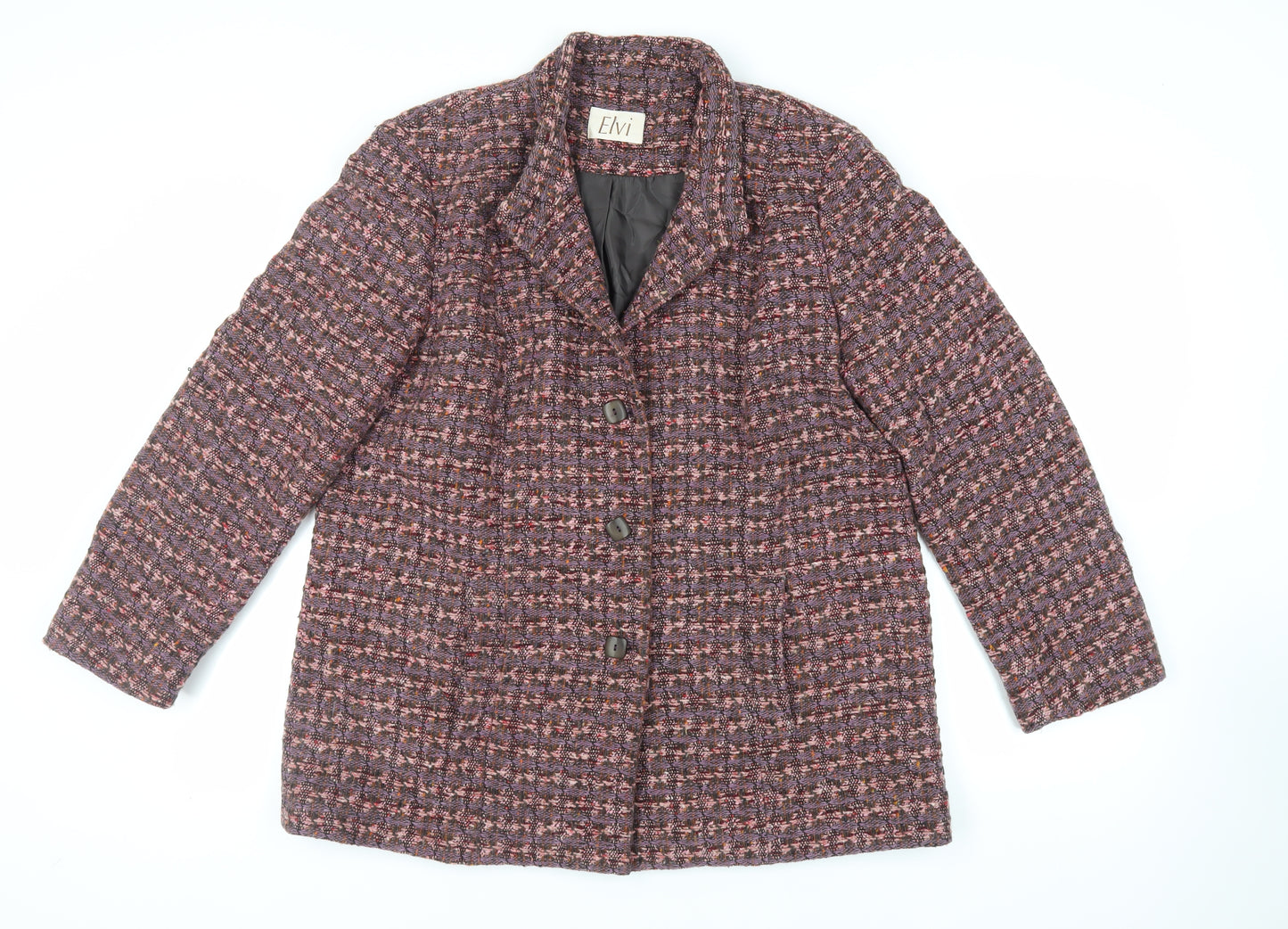 ELVI Womens Purple Jacket Blazer Size 20 Button