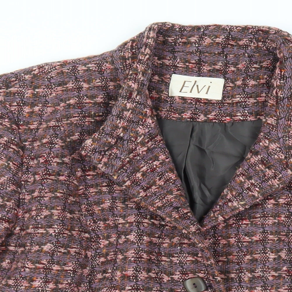 ELVI Womens Purple Jacket Blazer Size 20 Button
