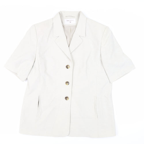 Bonmarché Womens Grey Jacket Blazer Size 18 Button