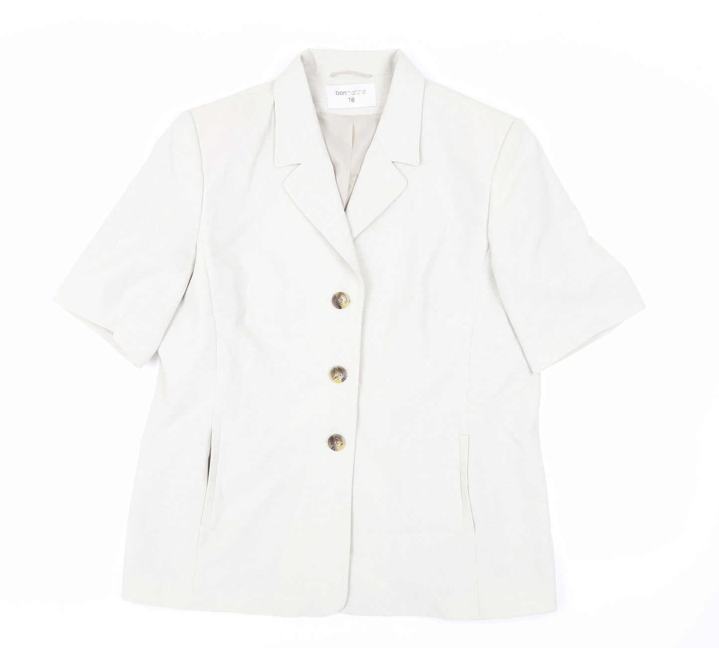 Bonmarché Womens Grey Jacket Blazer Size 18 Button