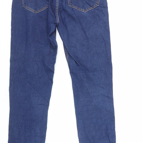 Zara Womens Blue Cotton Skinny Jeans Size 10 L28 in Regular Zip
