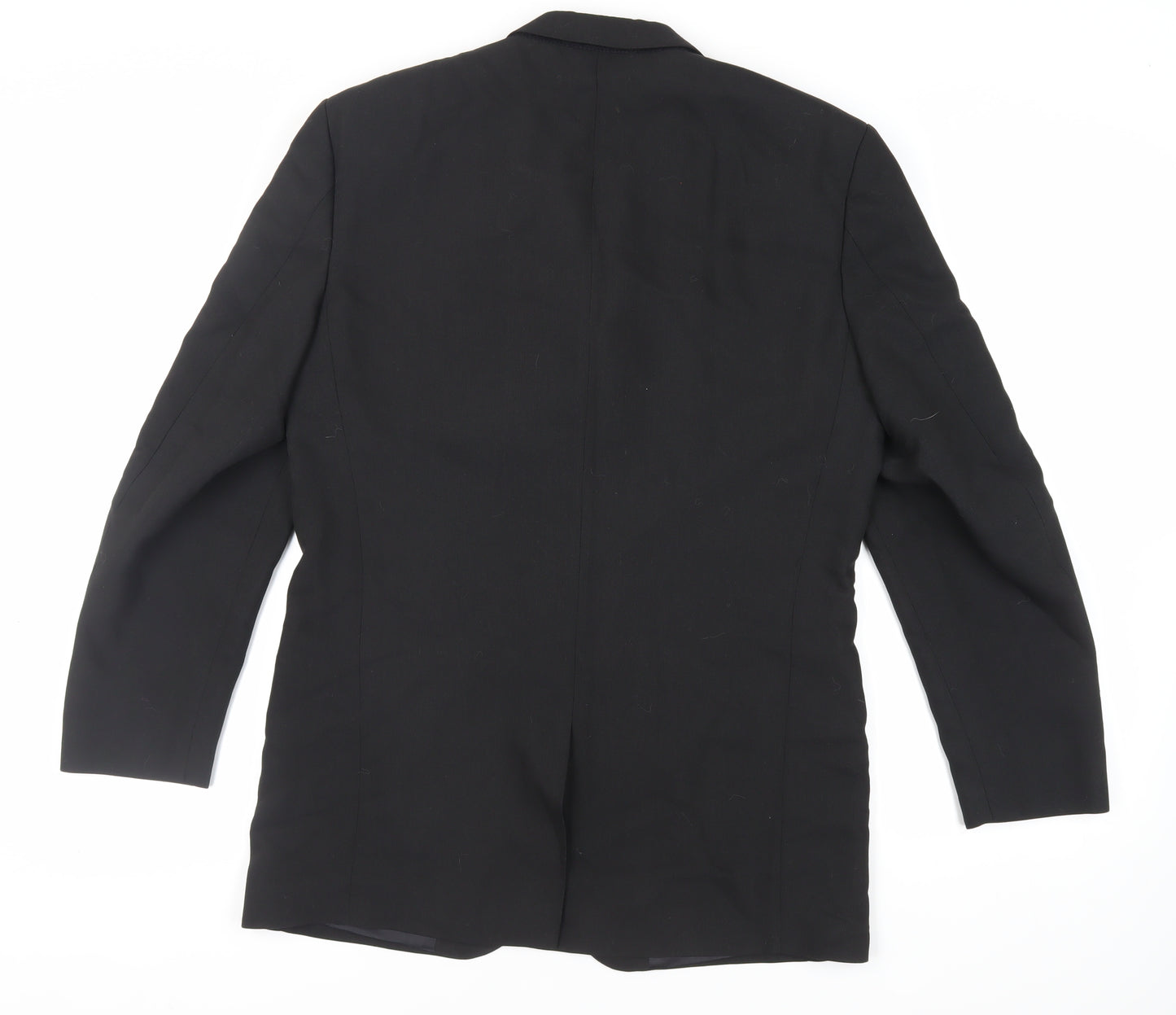 Linea Mens Black Polyester Jacket Suit Jacket Size 38 Regular