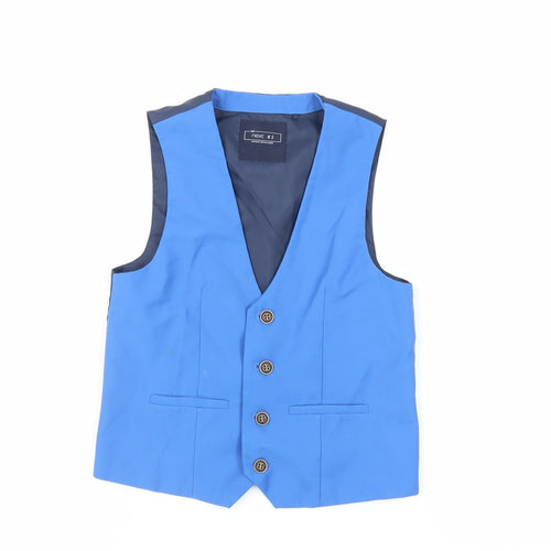 NEXT Boys Blue Jacket Waistcoat Size 8-9 Years Button