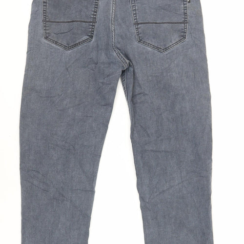 Pravo Womens Grey Cotton Cropped Jeans Size 32 in L25 in Regular Zip