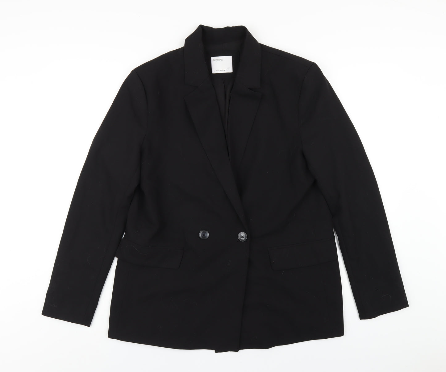 Bershka Womens Black Polyester Jacket Blazer Size M