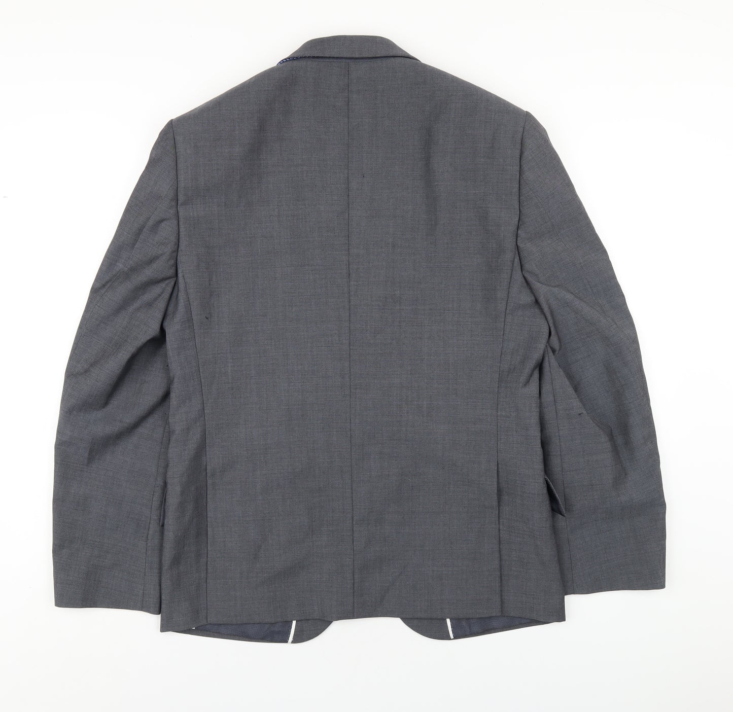Marks and Spencer Mens Grey Wool Jacket Blazer Size 38 Regular