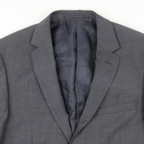 Marks and Spencer Mens Grey Wool Jacket Blazer Size 38 Regular