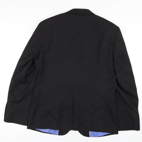 Marks and Spencer Mens Black Polyester Jacket Blazer Size 40 Regular