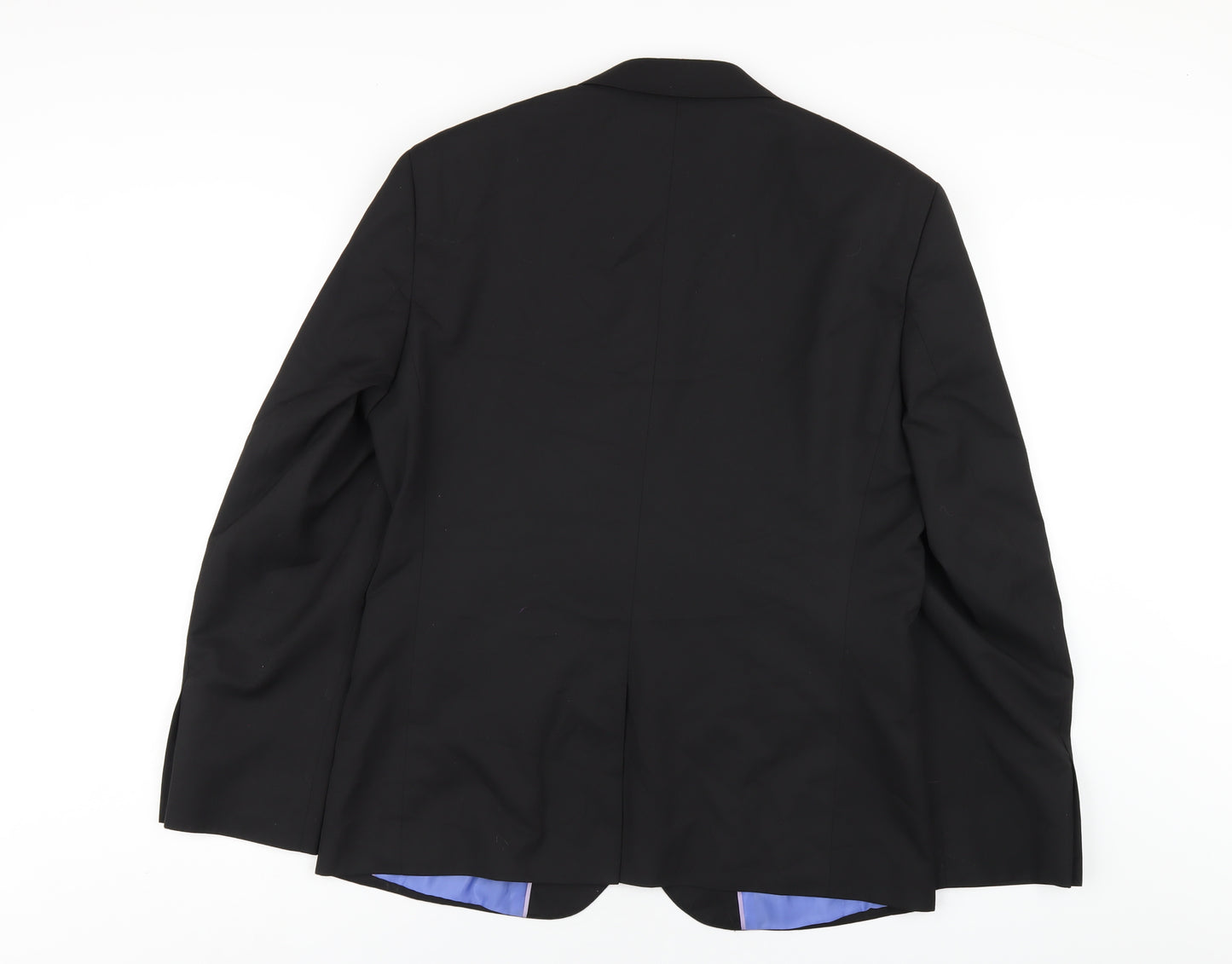 Marks and Spencer Mens Black Polyester Jacket Blazer Size 40 Regular