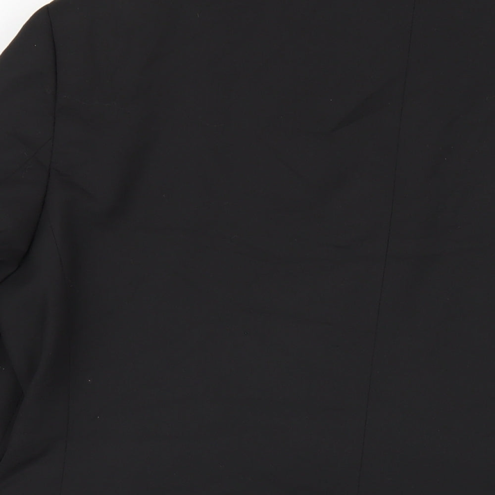 Marks and Spencer Mens Black Polyester Jacket Blazer Size 40 Regular