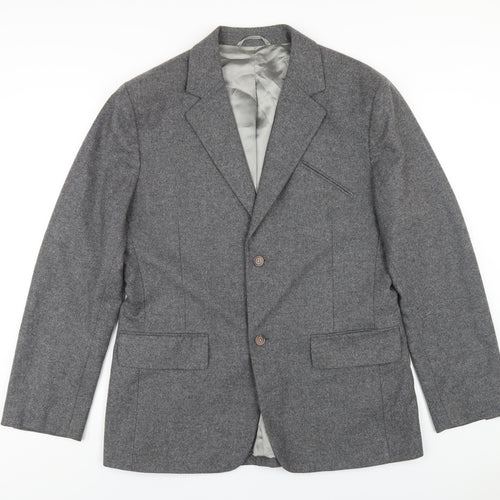 French Connection Mens Grey Wool Jacket Blazer Size 42 Regular