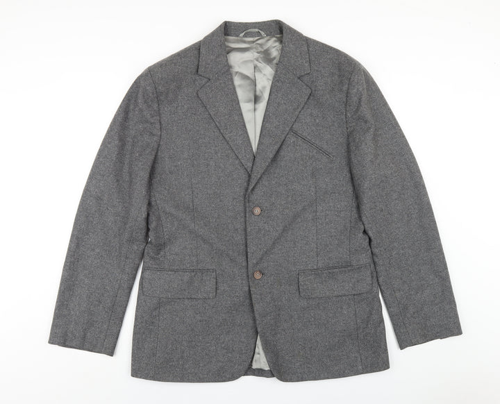 French Connection Mens Grey Wool Jacket Blazer Size 42 Regular