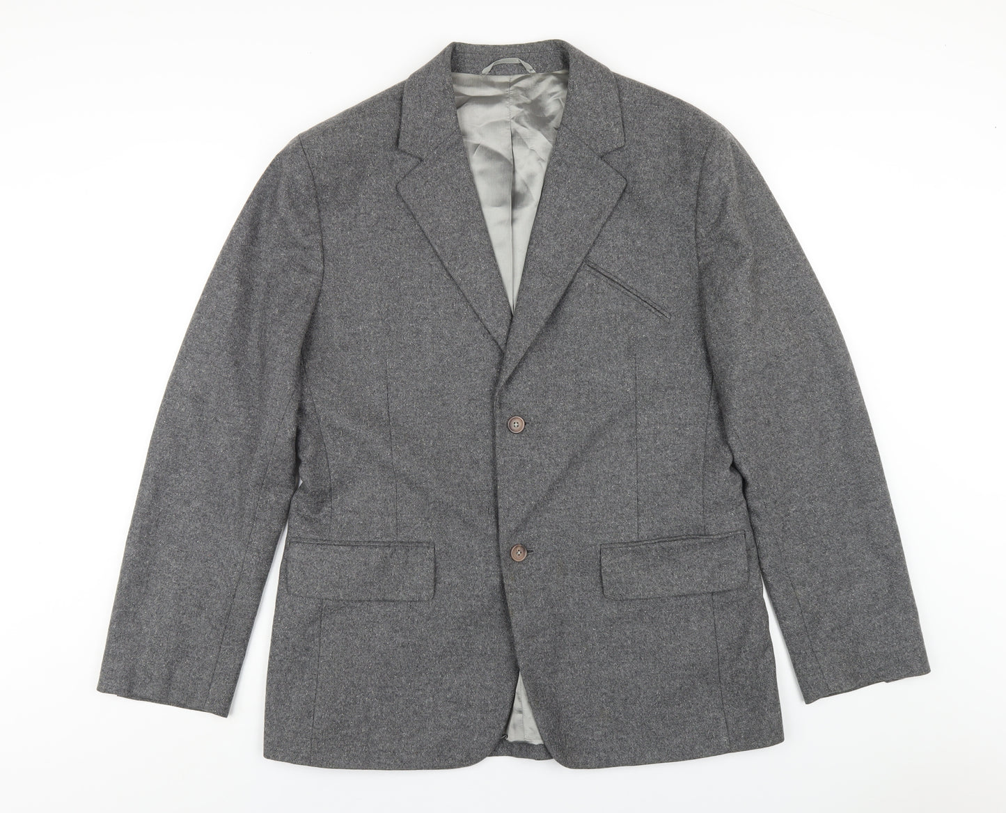 French Connection Mens Grey Wool Jacket Blazer Size 42 Regular