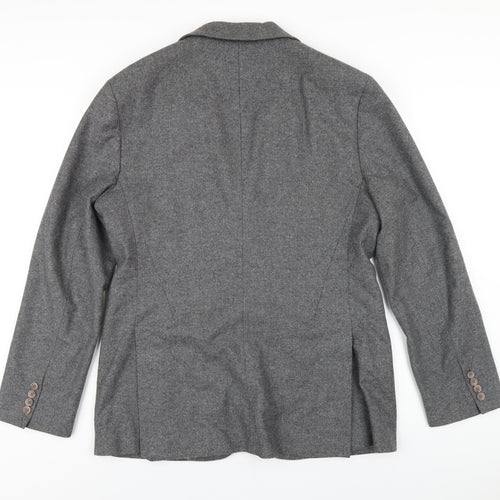 French Connection Mens Grey Wool Jacket Blazer Size 42 Regular
