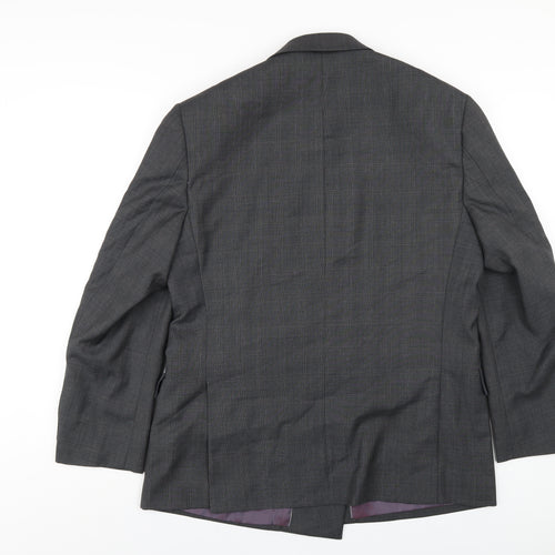 Marks and Spencer Mens Grey Wool Jacket Blazer Size 40 Regular