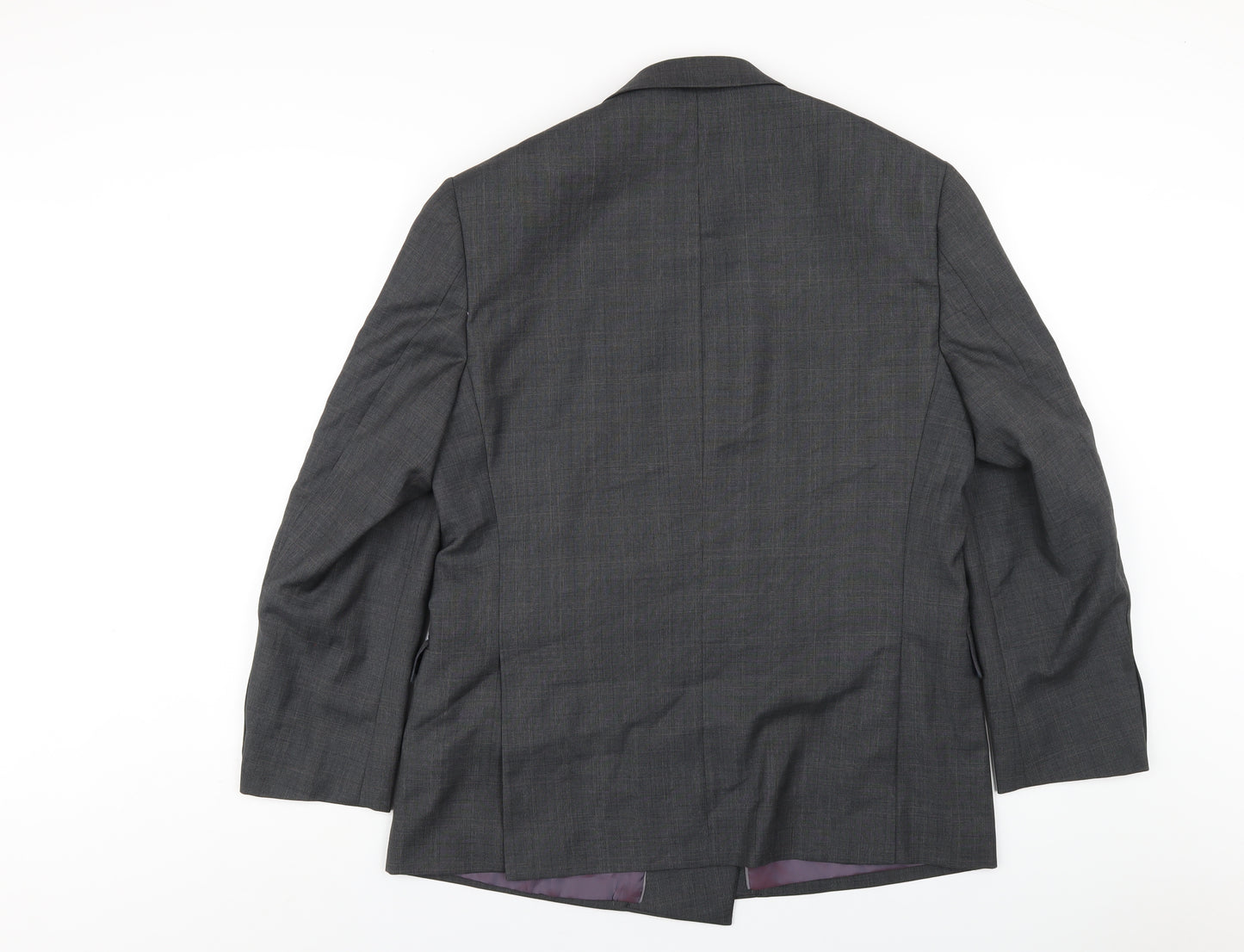 Marks and Spencer Mens Grey Wool Jacket Blazer Size 40 Regular