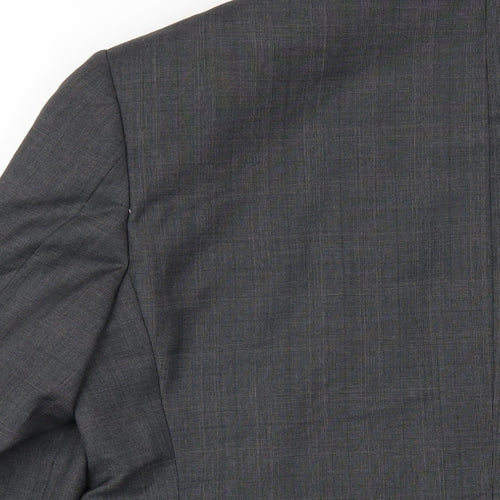 Marks and Spencer Mens Grey Wool Jacket Blazer Size 40 Regular