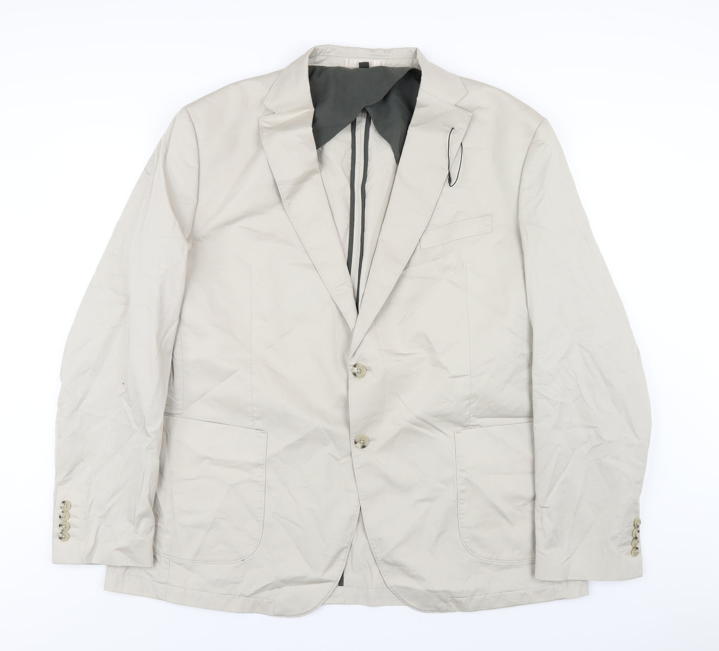 Marks and Spencer Mens Beige Cotton Jacket Blazer Size 48 Regular
