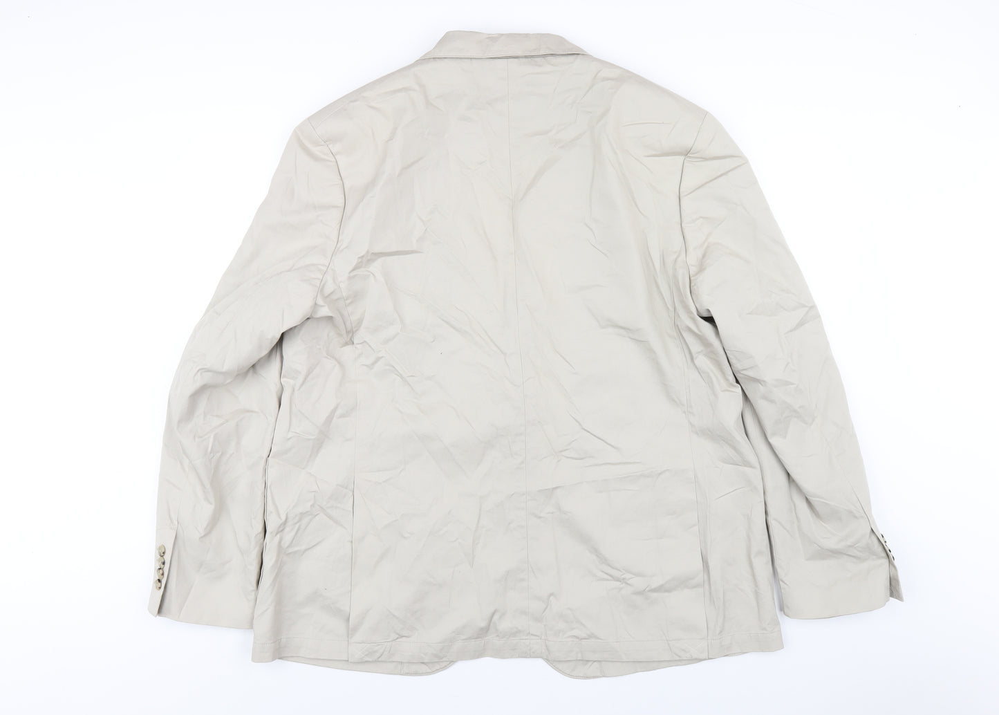 Marks and Spencer Mens Beige Cotton Jacket Blazer Size 48 Regular