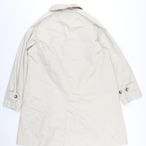 Marks and Spencer Womens Beige Trench Coat Coat Size 14 Button
