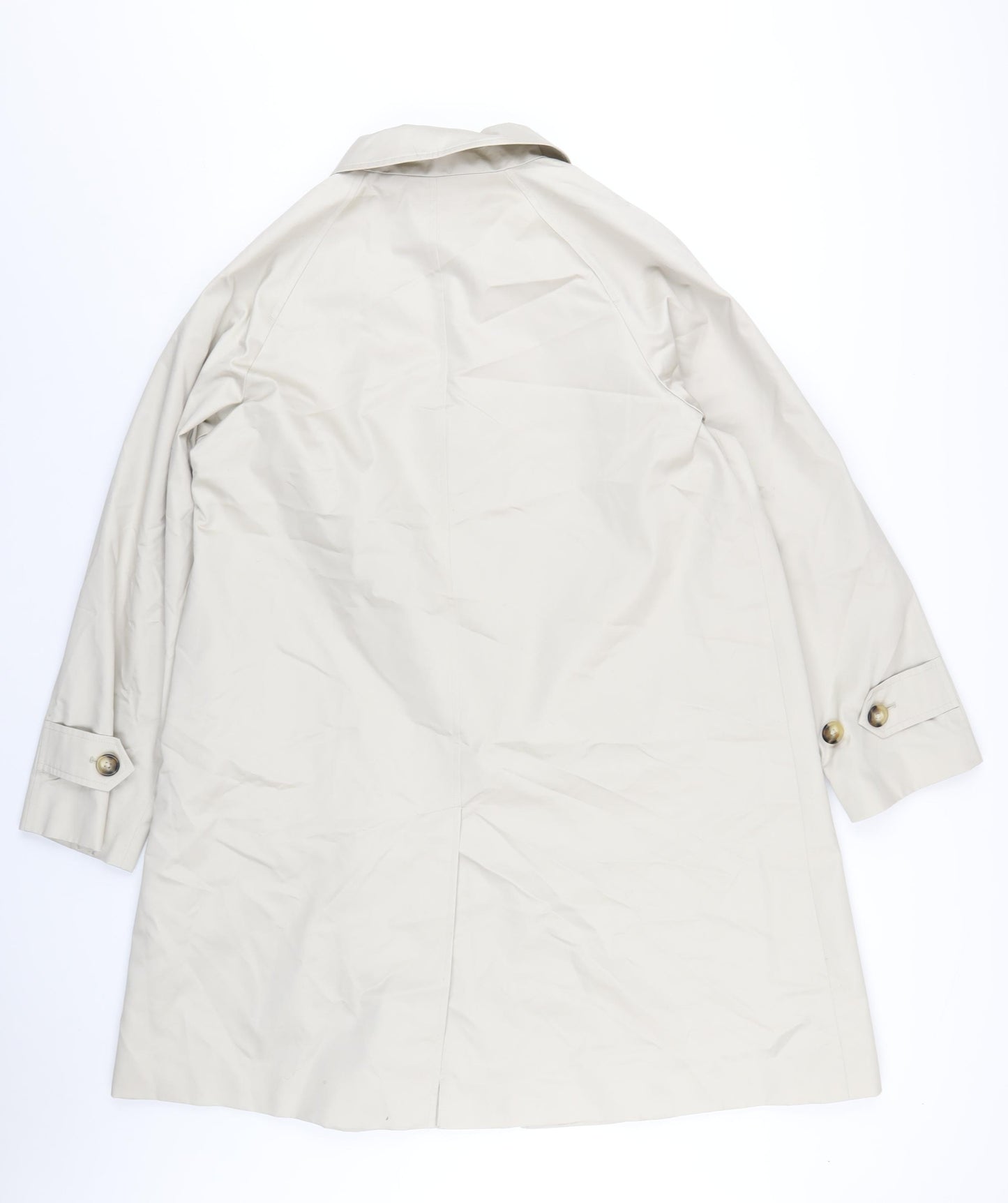 Marks and Spencer Womens Beige Trench Coat Coat Size 14 Button