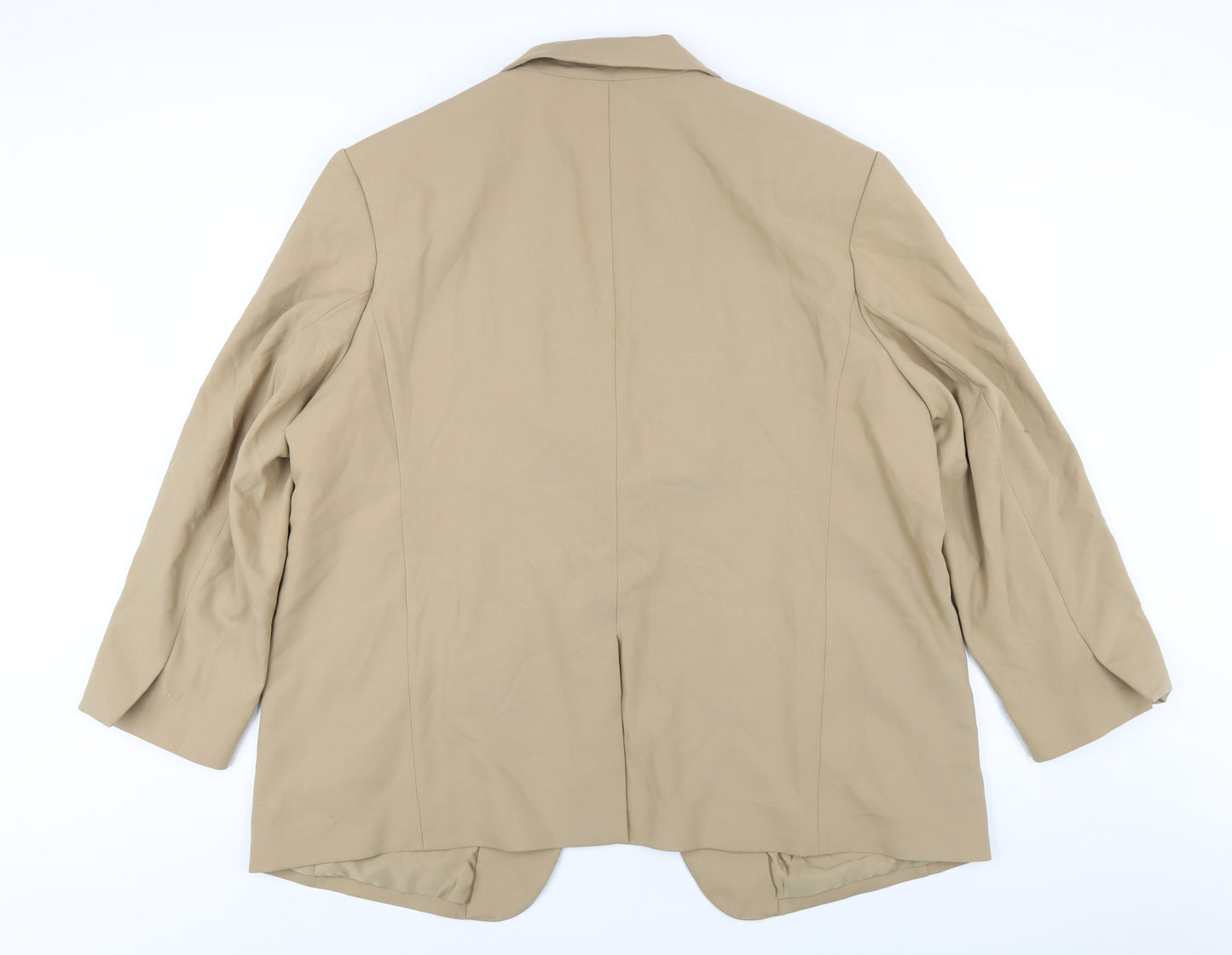 Marks and Spencer Womens Beige Polyester Jacket Blazer Size 22