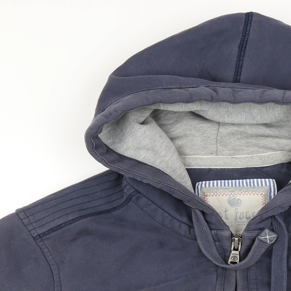Fat Face Mens Blue Cotton Full Zip Hoodie Size M