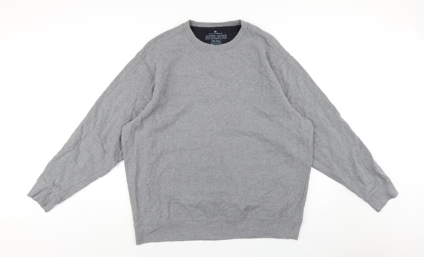 Blue Harbour Mens Grey Cotton Pullover Sweatshirt Size 2XL