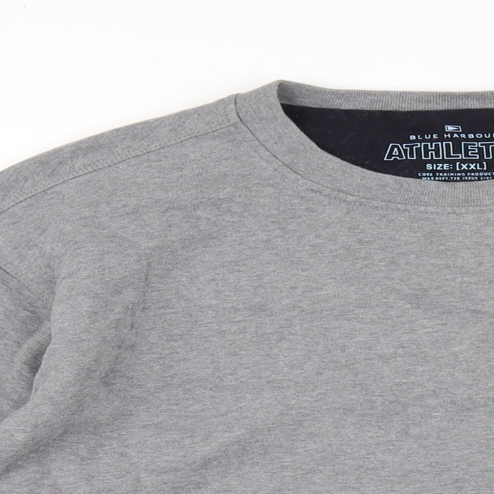 Blue Harbour Mens Grey Cotton Pullover Sweatshirt Size 2XL