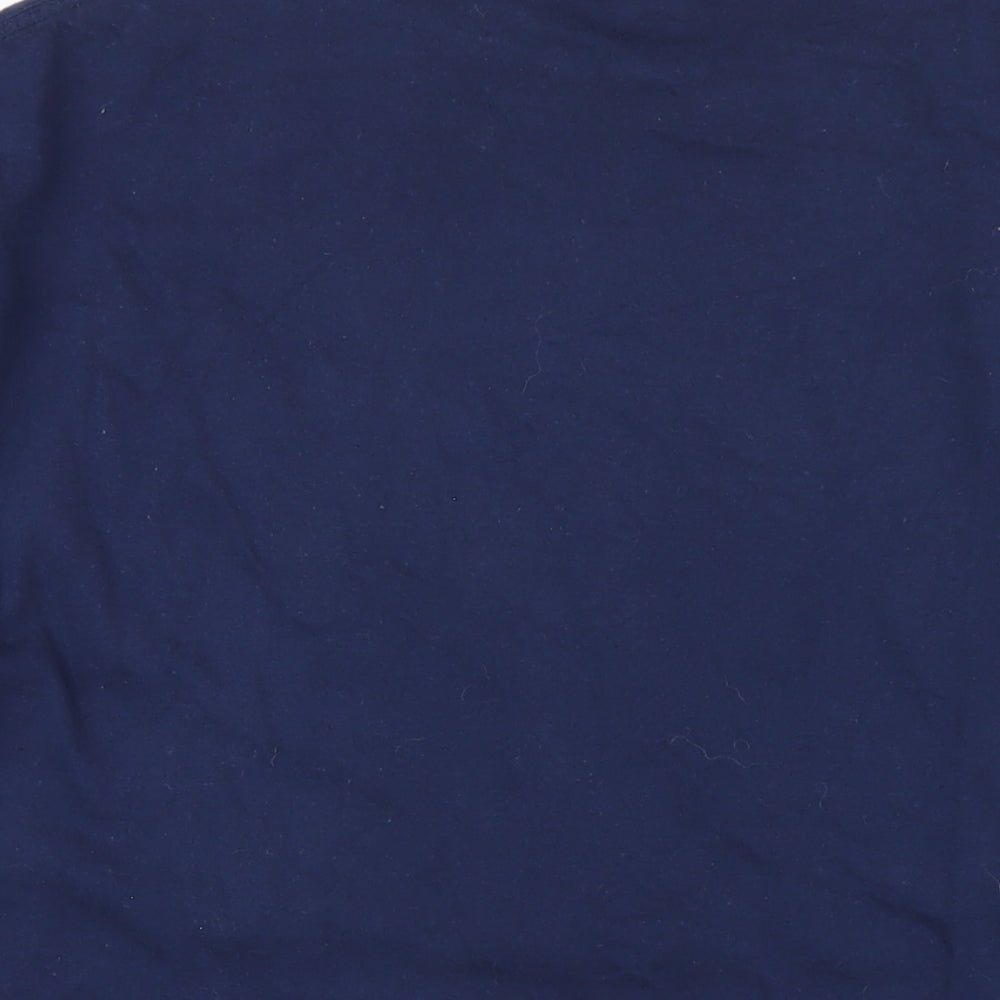 Hanes Mens Blue Cotton T-Shirt Size XL Round Neck