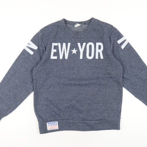 Perfect Dash Boys Blue Cotton Pullover Sweatshirt Size 11 Years Pullover