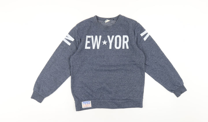 Perfect Dash Boys Blue Cotton Pullover Sweatshirt Size 11 Years Pullover