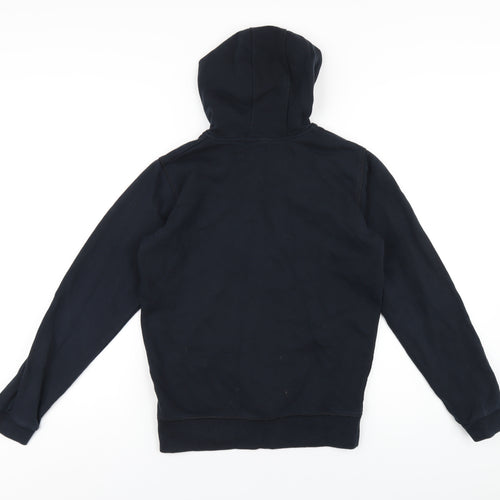 Marks and Spencer Boys Blue Cotton Full Zip Hoodie Size 12-13 Years Zip