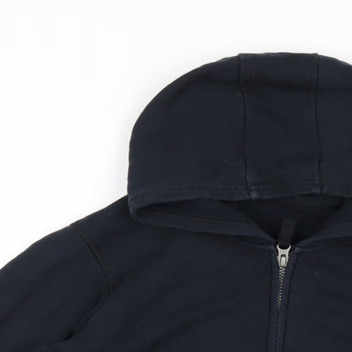 Marks and Spencer Boys Blue Cotton Full Zip Hoodie Size 12-13 Years Zip