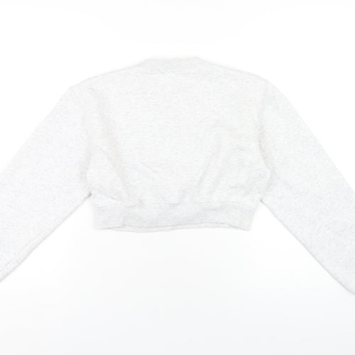 Zara Womens Grey Cotton Pullover Sweatshirt Size S Pullover