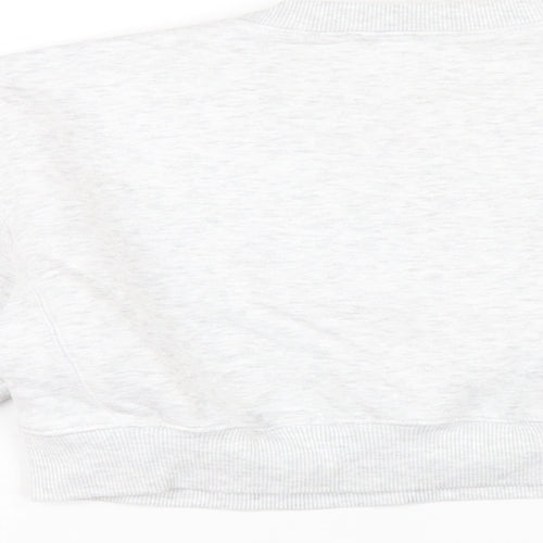 Zara Womens Grey Cotton Pullover Sweatshirt Size S Pullover