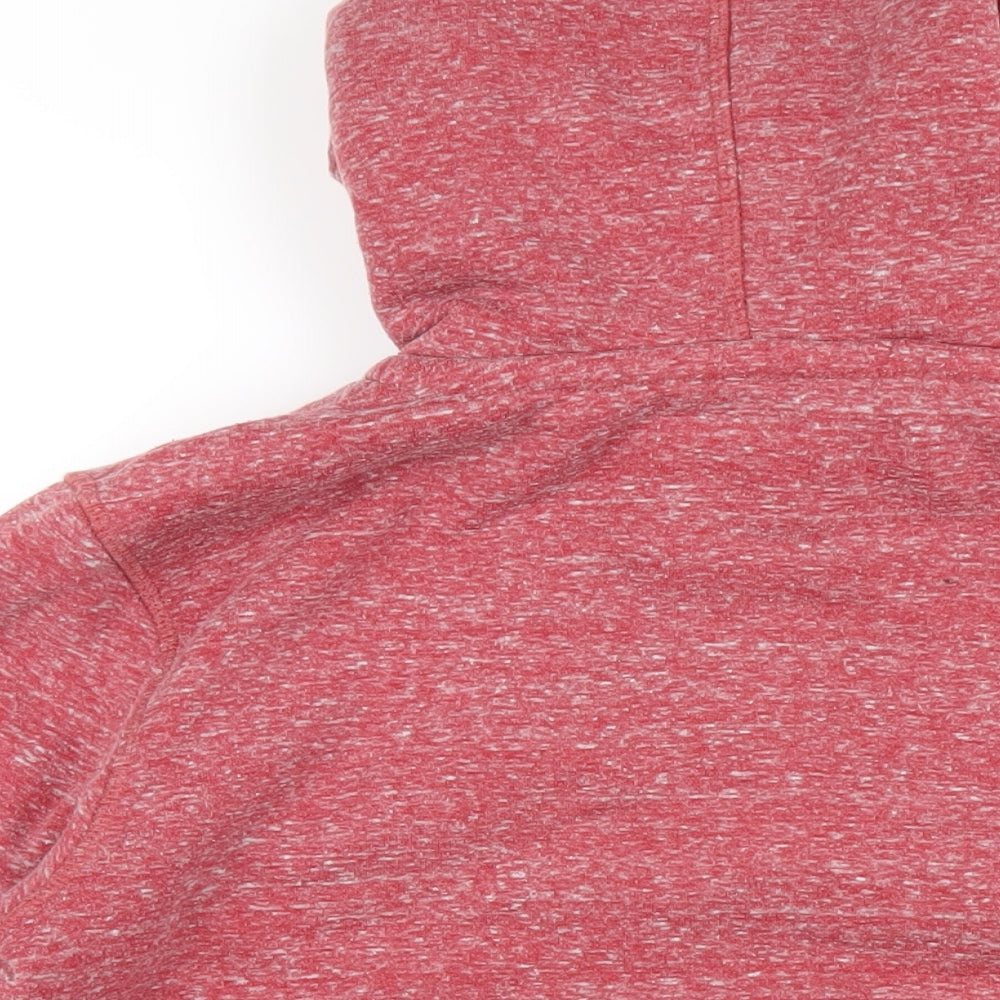 Fat Face Womens Red Cotton Full Zip Hoodie Size 14 Zip