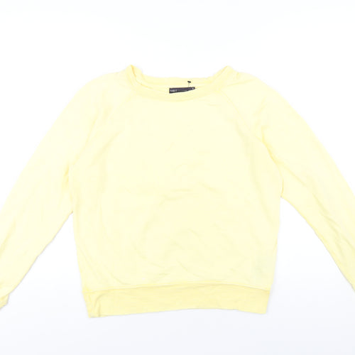 Marks and Spencer Womens Yellow Cotton Pullover Sweatshirt Size 8 Pullover