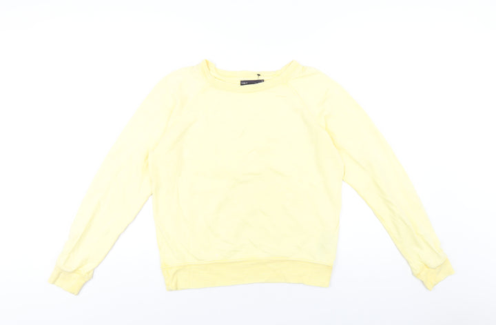 Marks and Spencer Womens Yellow Cotton Pullover Sweatshirt Size 8 Pullover