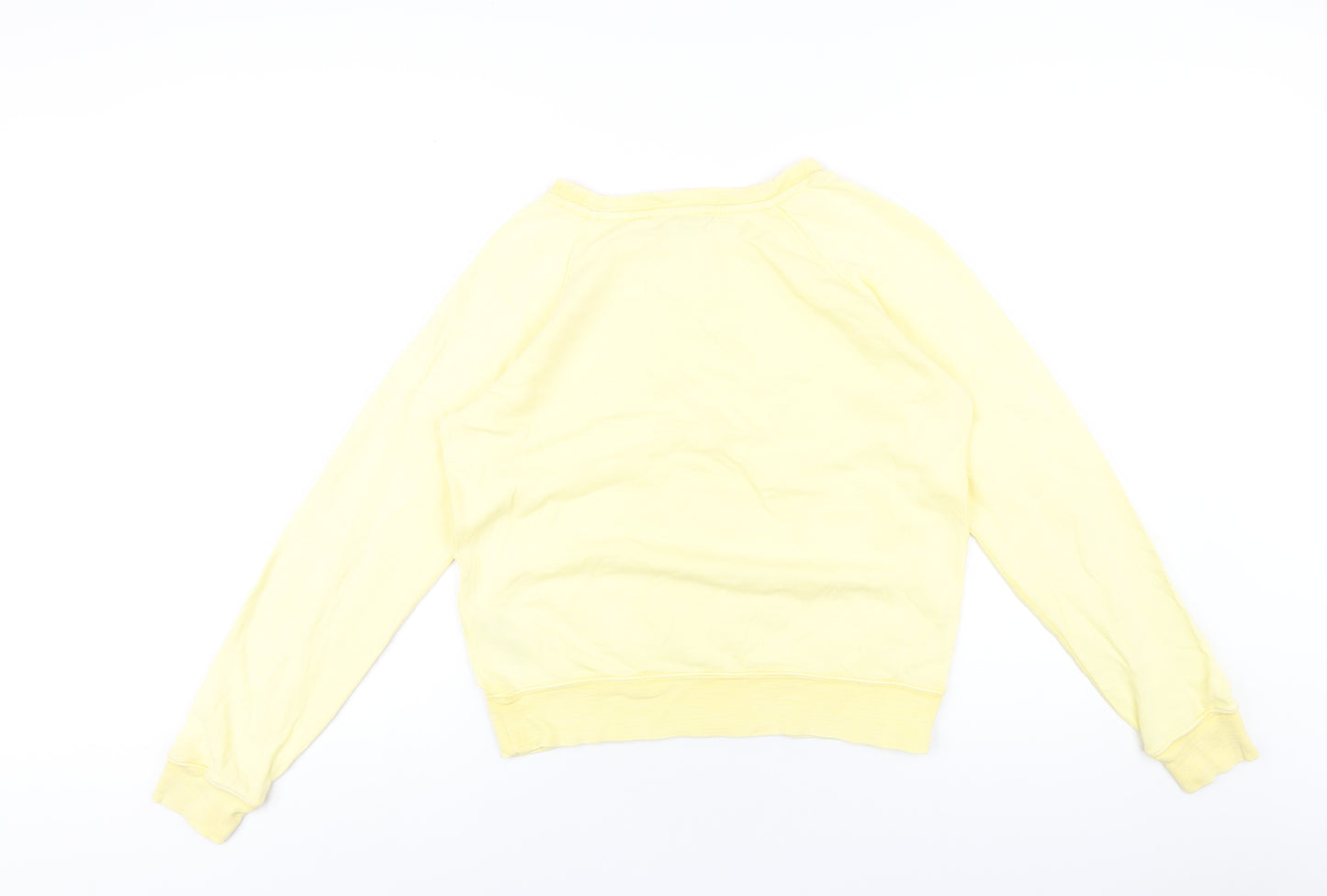 Marks and Spencer Womens Yellow Cotton Pullover Sweatshirt Size 8 Pullover